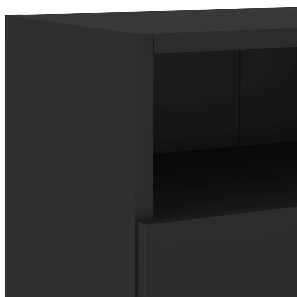 TV-Wandschrank Schwarz 100x30x30 cm Holzwerkstoff