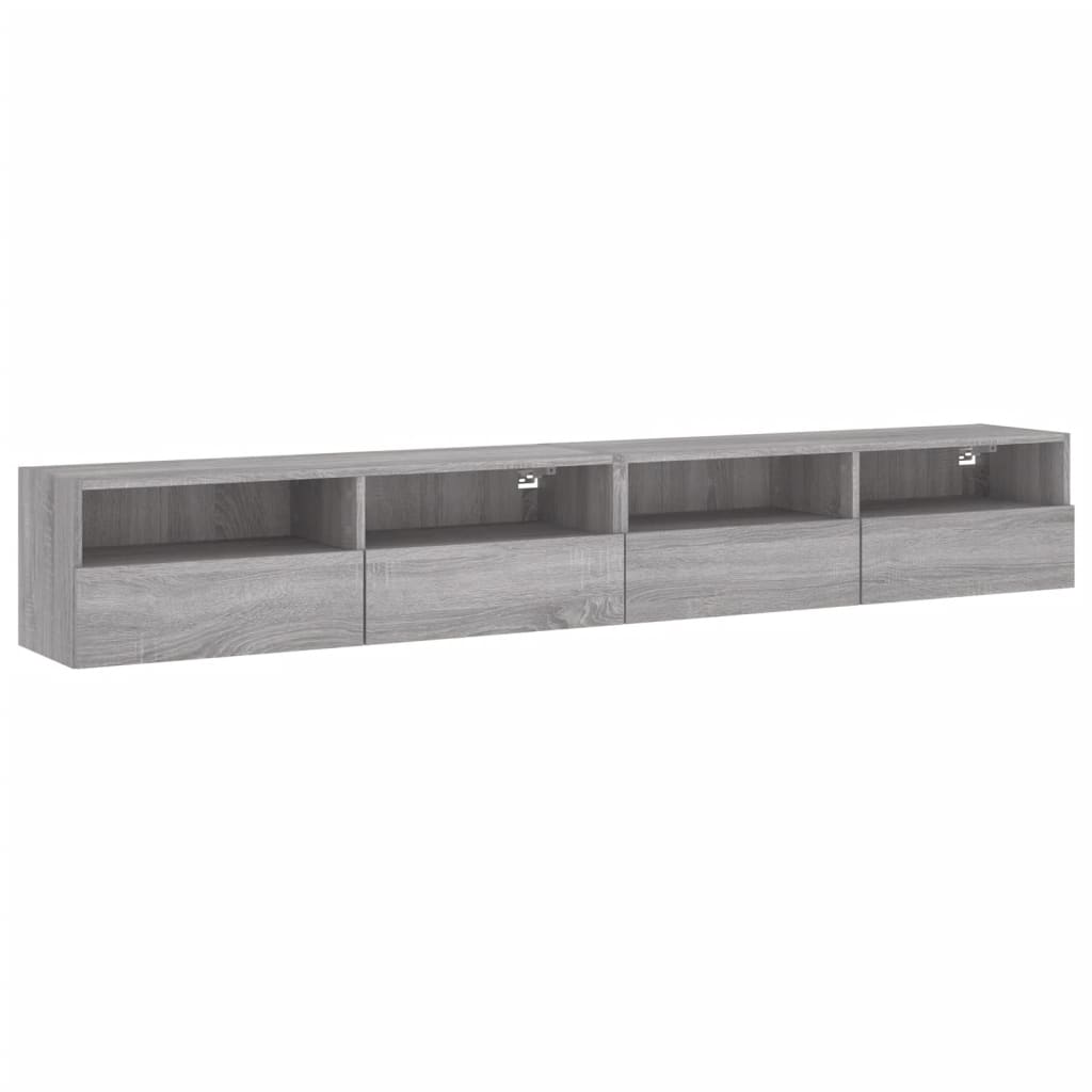 TV overskabe 2 stk Grå Sonoma 100x30x30 cm træmateriale