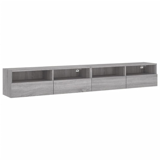 TV overskabe 2 stk Grå Sonoma 100x30x30 cm træmateriale