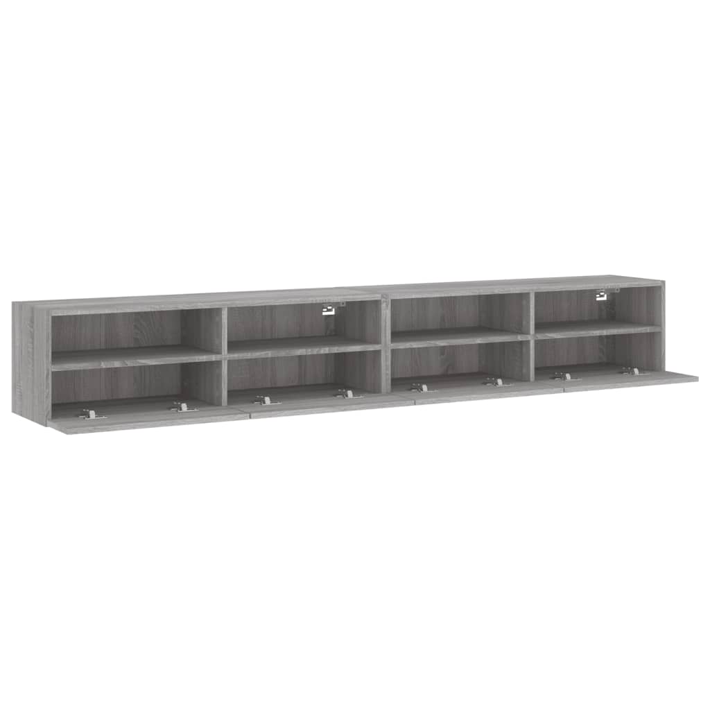 TV overskabe 2 stk Grå Sonoma 100x30x30 cm træmateriale