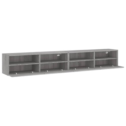 TV overskabe 2 stk Grå Sonoma 100x30x30 cm træmateriale