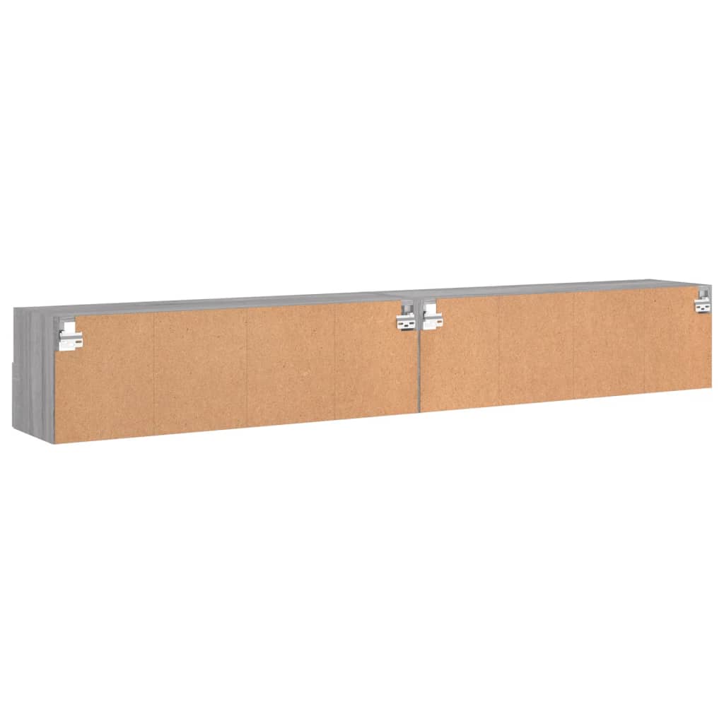 TV overskabe 2 stk Grå Sonoma 100x30x30 cm træmateriale