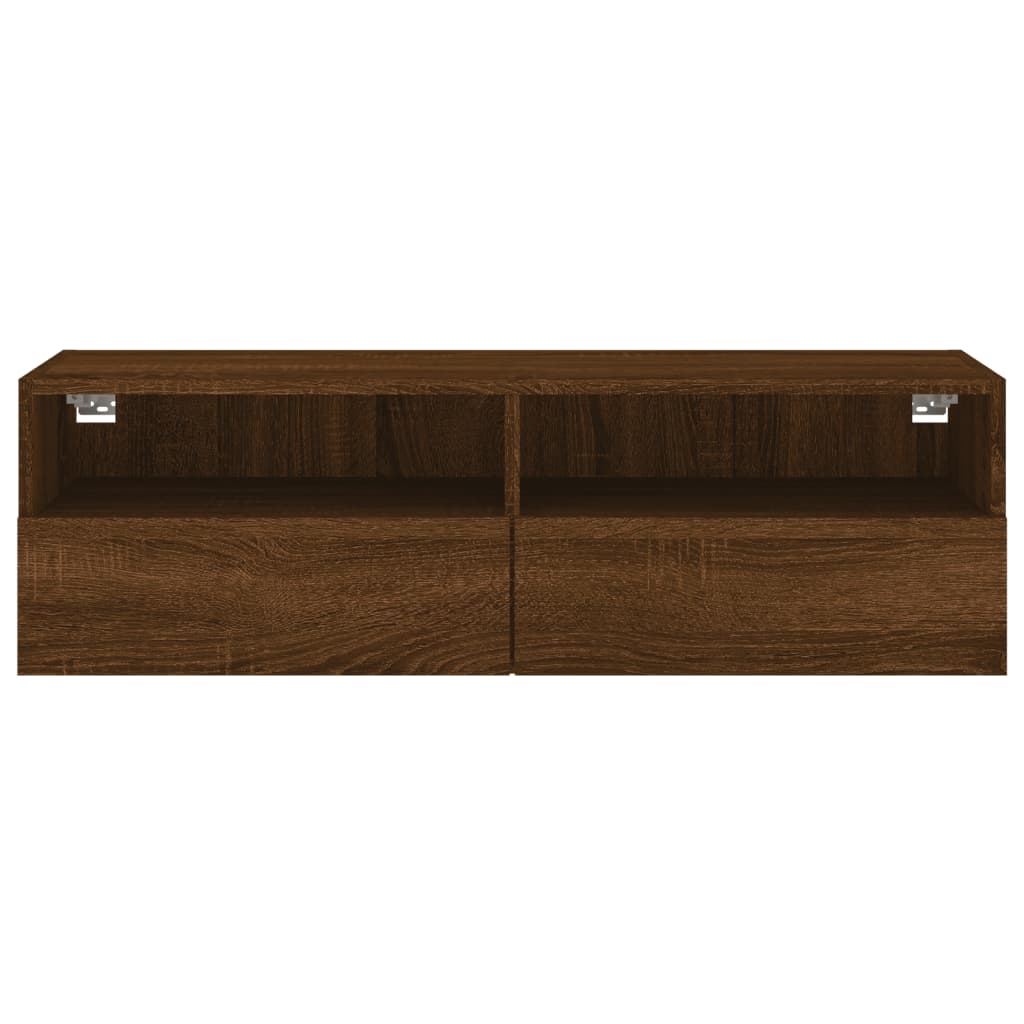 TV-Wandschrank Braun Eiche-Optik 100x30x30 cm Holzwerkstoff