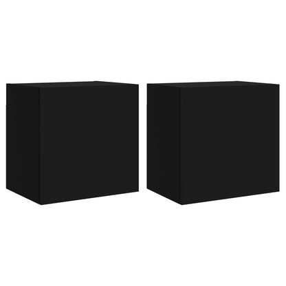 TV-Wandschränke 2 Stk. Schwarz 40,5x30x40 cm Holzwerkstoff
