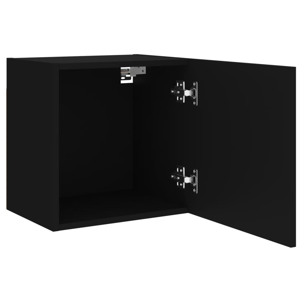 TV-Wandschränke 2 Stk. Schwarz 40,5x30x40 cm Holzwerkstoff
