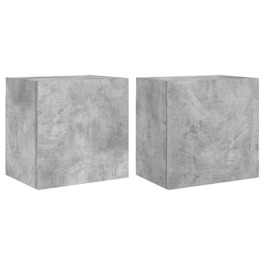 TV overskabe 2 stk Betongrå 40,5x30x40 cm træmateriale