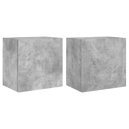 TV overskabe 2 stk Betongrå 40,5x30x40 cm træmateriale