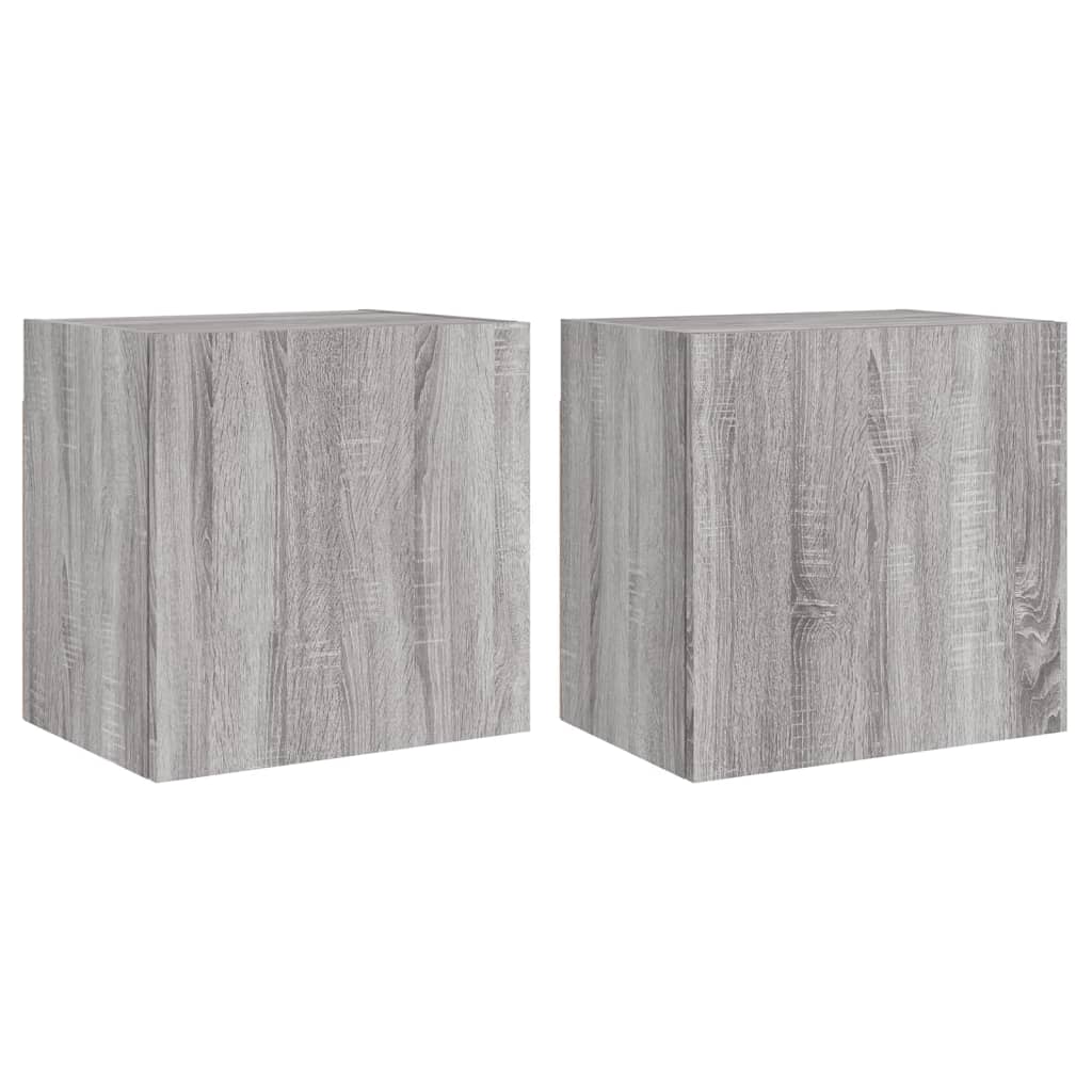 TV overskabe 2 stk Grå Sonoma 40,5x30x40 cm træmateriale