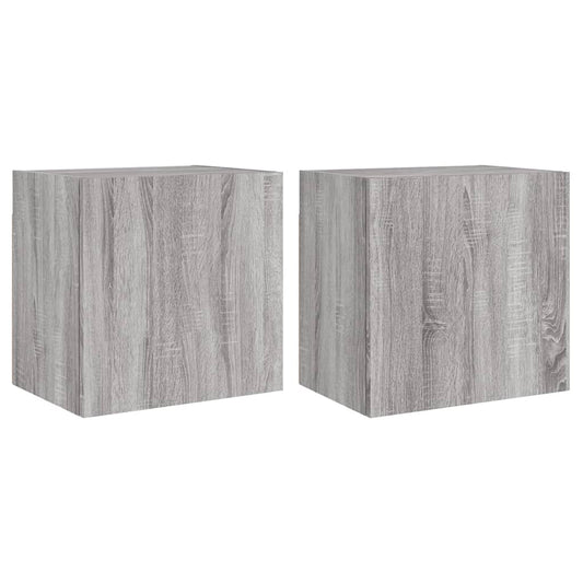 TV overskabe 2 stk Grå Sonoma 40,5x30x40 cm træmateriale
