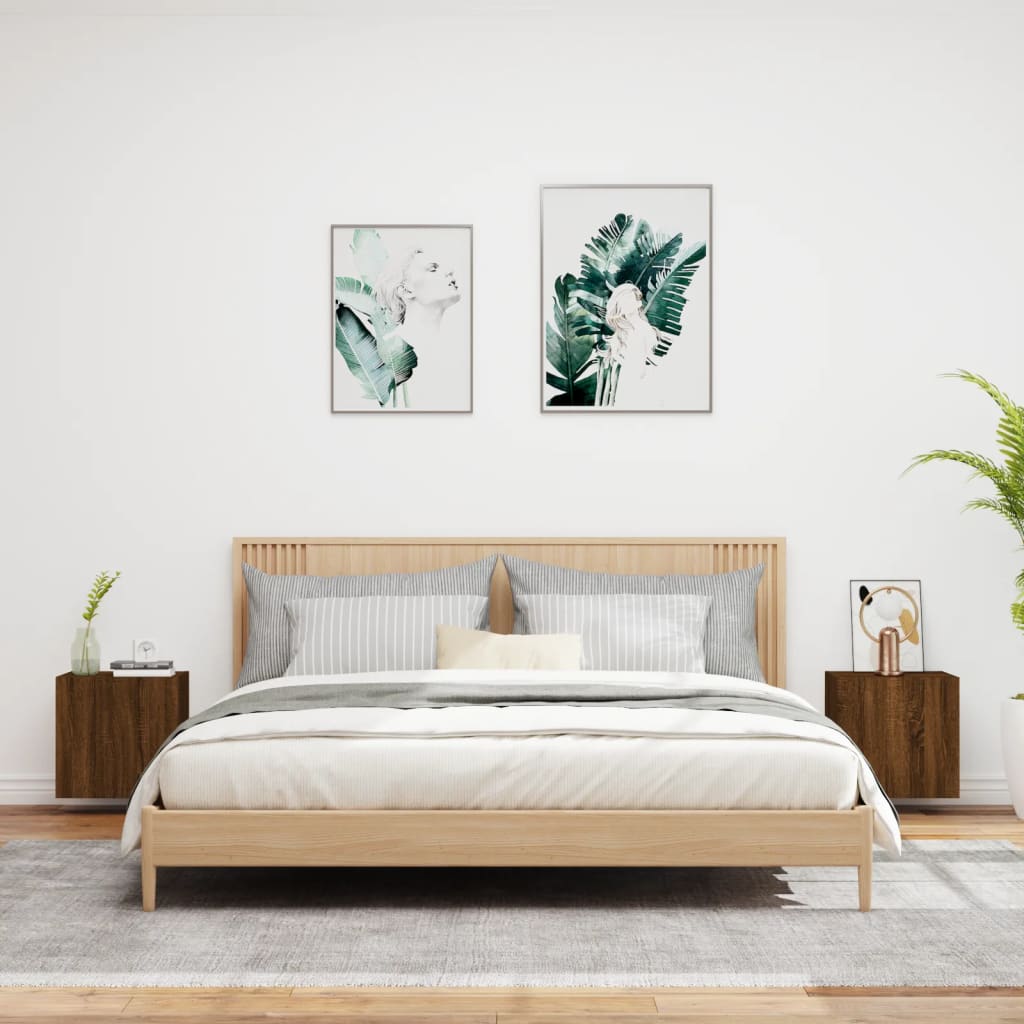 TV overskabe 2 stk Brun eg look 40,5x30x40 cm