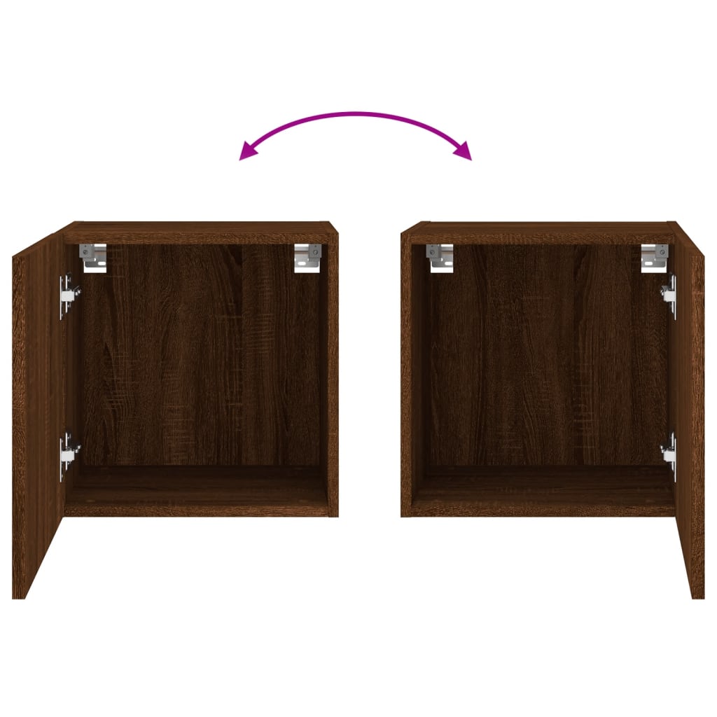 TV overskabe 2 stk Brun eg look 40,5x30x40 cm