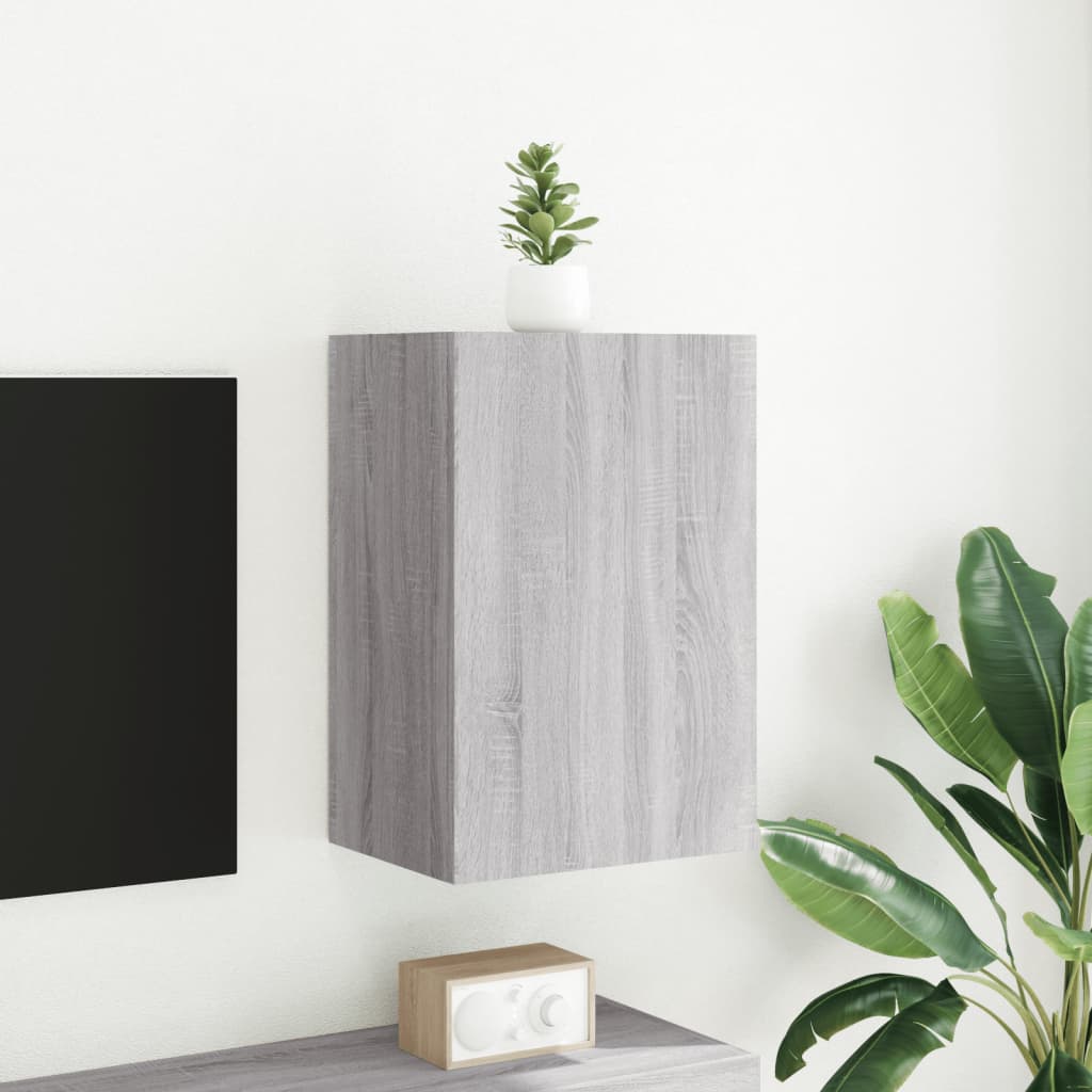 TV vægskab grå Sonoma 40,5x30x60 cm træmateriale