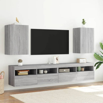 TV vægskab grå Sonoma 40,5x30x60 cm træmateriale