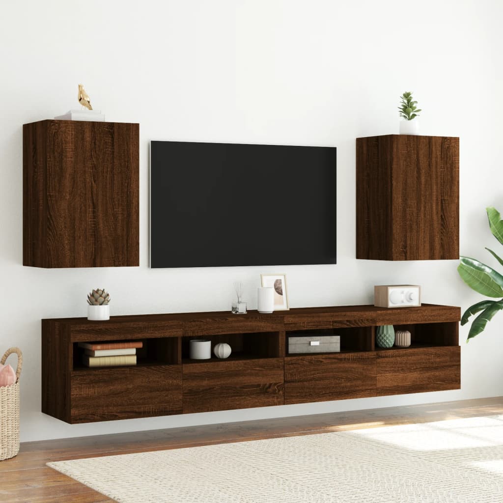 TV overskabe 2 stk Brun eg look 40,5x30x60 cm
