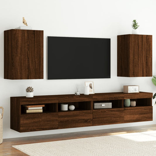 TV overskabe 2 stk Brun eg look 40,5x30x60 cm