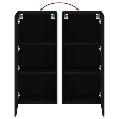 TV-Wandschrank Schwarz 40,5x30x90 cm Holzwerkstoff