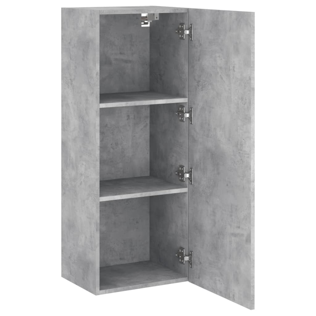 TV-Wandschrank Betongrau 40,5x30x102 cm Holzwerkstoff