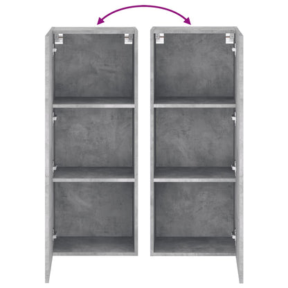 TV-Wandschrank Betongrau 40,5x30x102 cm Holzwerkstoff