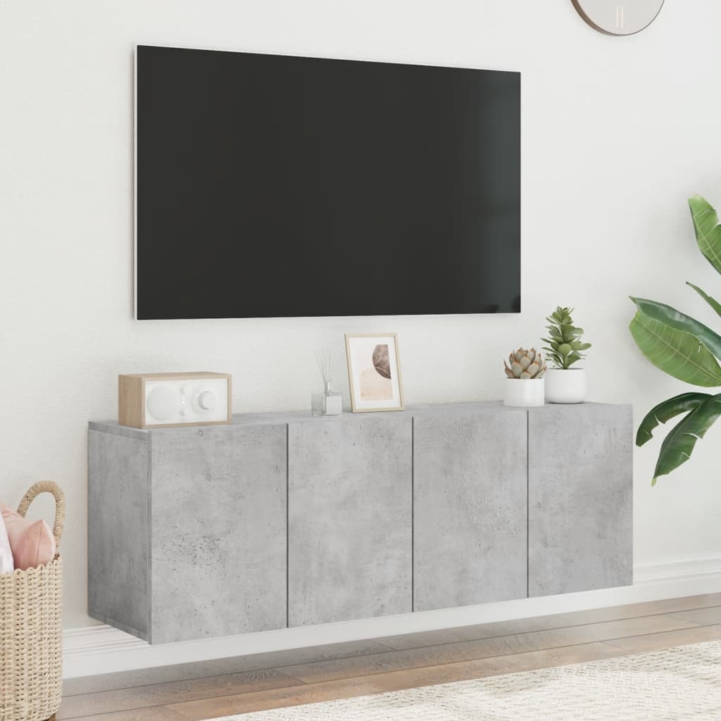 TV overskabe 2 stk Betongrå 60x30x41 cm