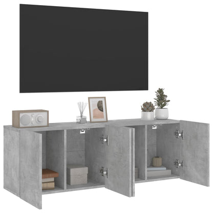 TV overskabe 2 stk Betongrå 60x30x41 cm