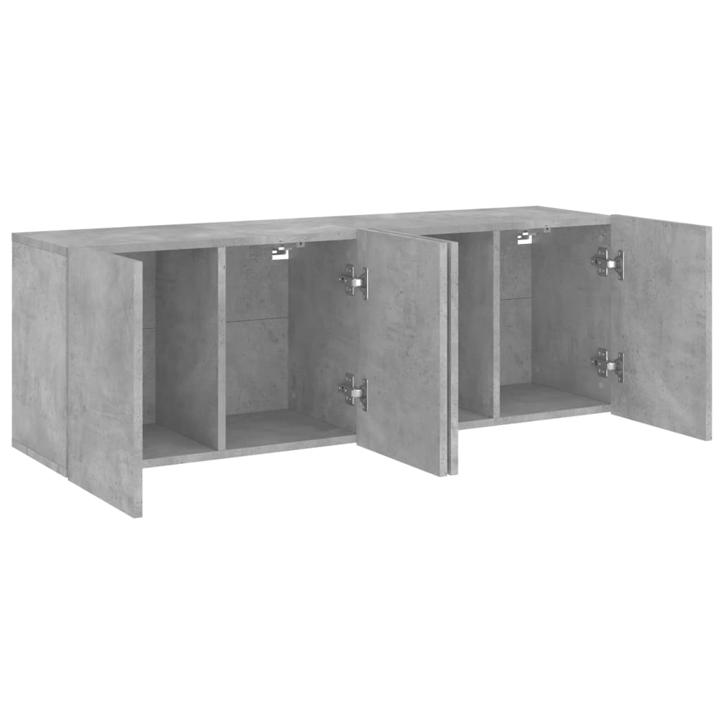 TV overskabe 2 stk Betongrå 60x30x41 cm