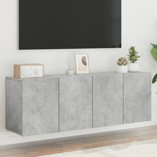 TV overskabe 2 stk Betongrå 60x30x41 cm