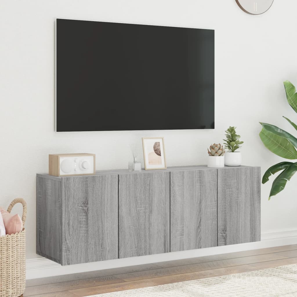 TV overskabe 2 stk Grå Sonoma 60x30x41 cm