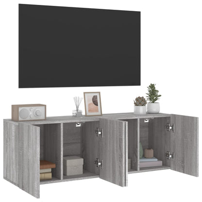 TV overskabe 2 stk Grå Sonoma 60x30x41 cm