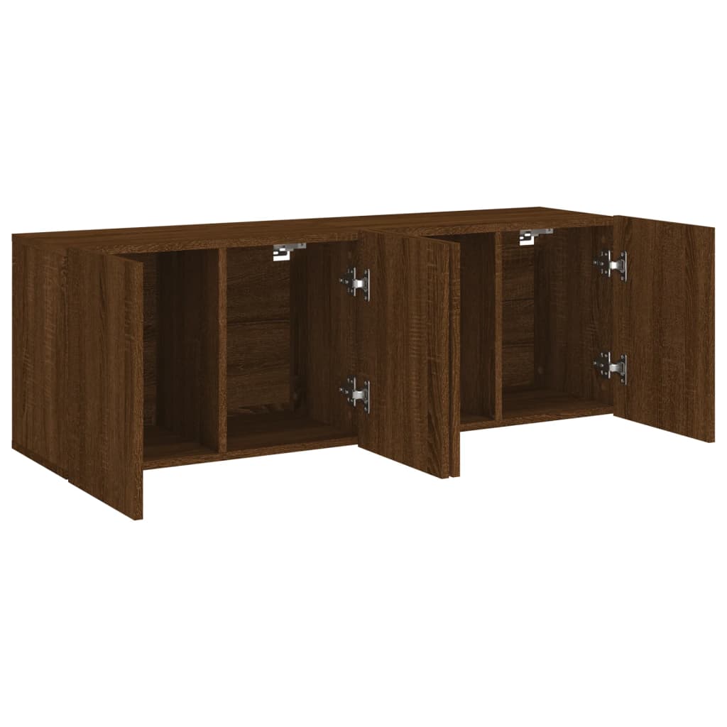 TV vægskabe 2 stk Brun eg look 60x30x41 cm