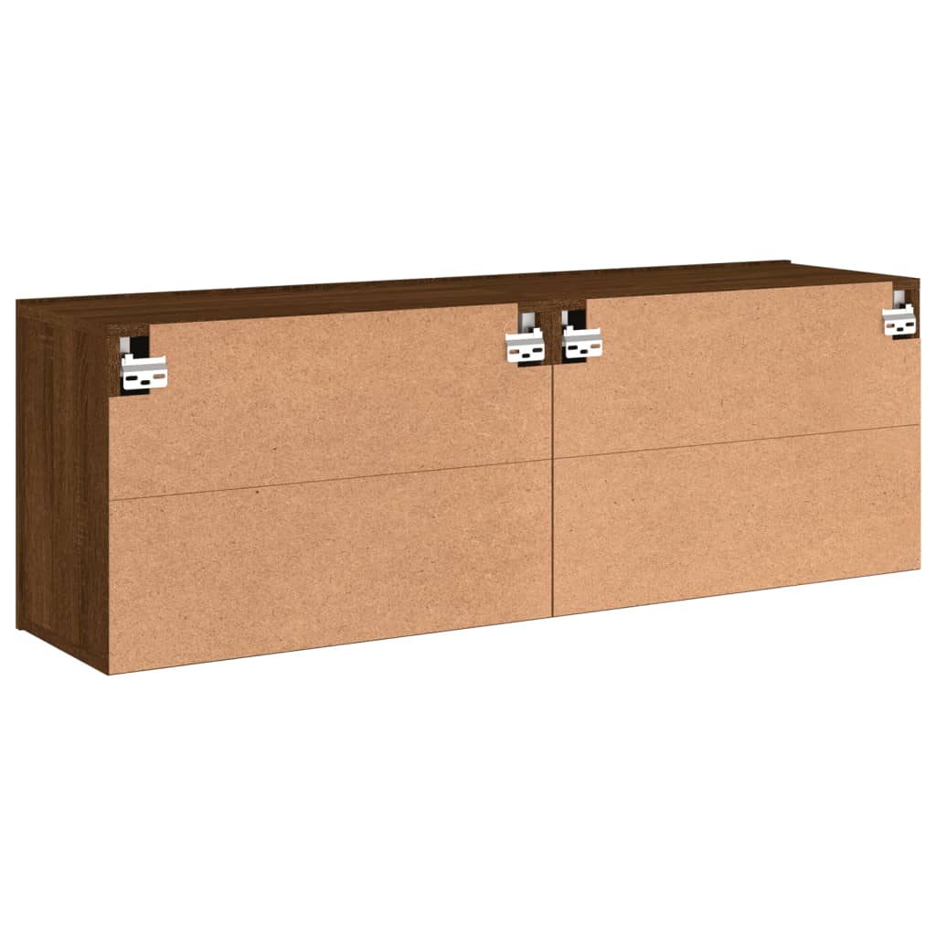 TV vægskabe 2 stk Brun eg look 60x30x41 cm