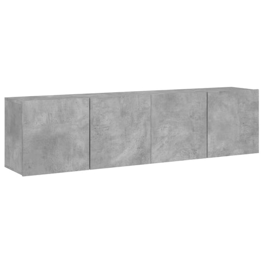 TV-Wandschränke 2 Stk. Betongrau 80x30x41 cm