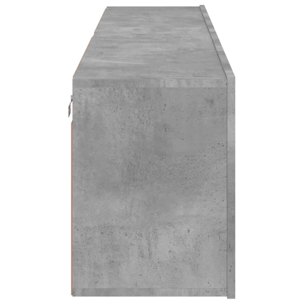 TV-Wandschränke 2 Stk. Betongrau 80x30x41 cm