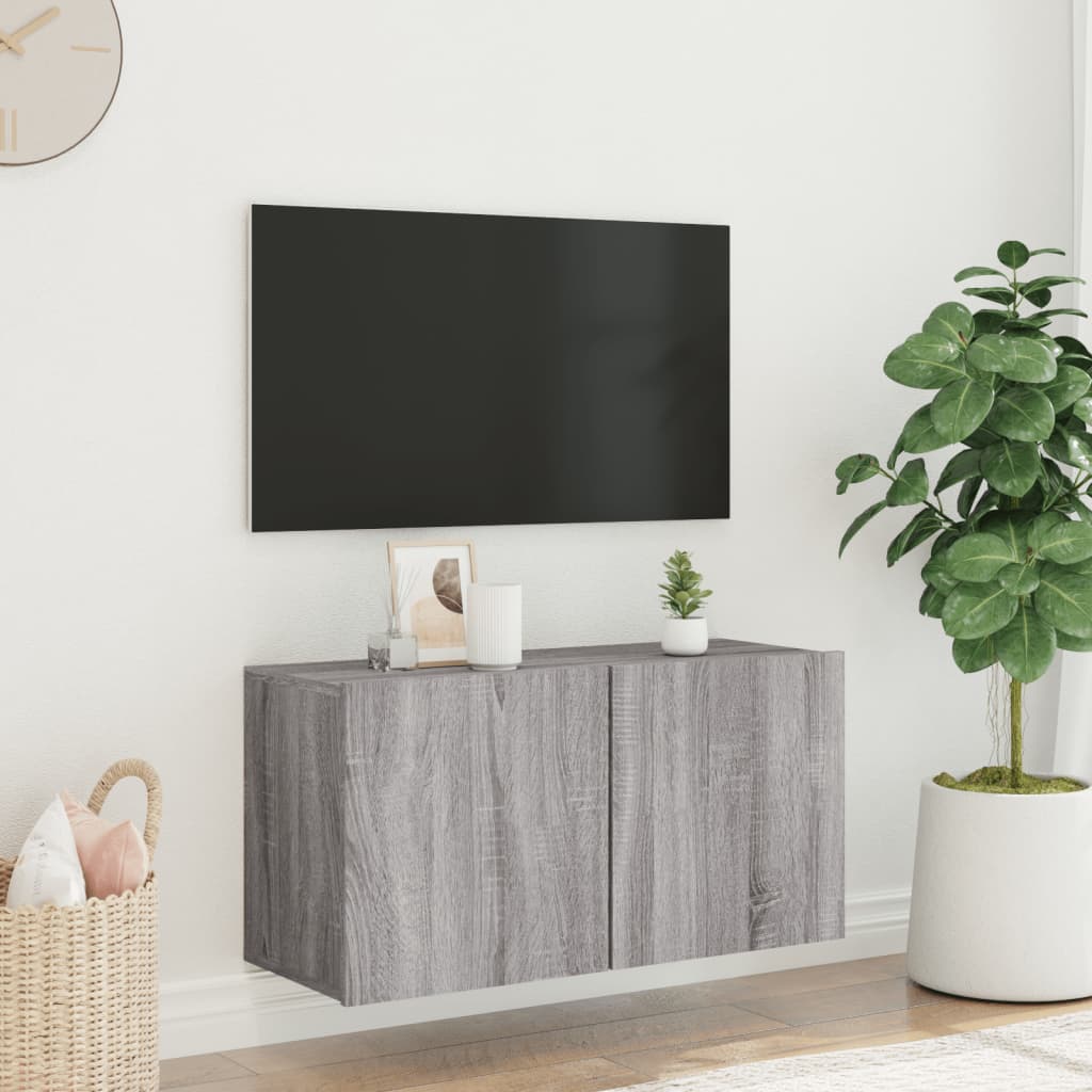 TV vægskab grå Sonoma 80x30x41 cm