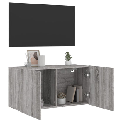 TV vægskab grå Sonoma 80x30x41 cm
