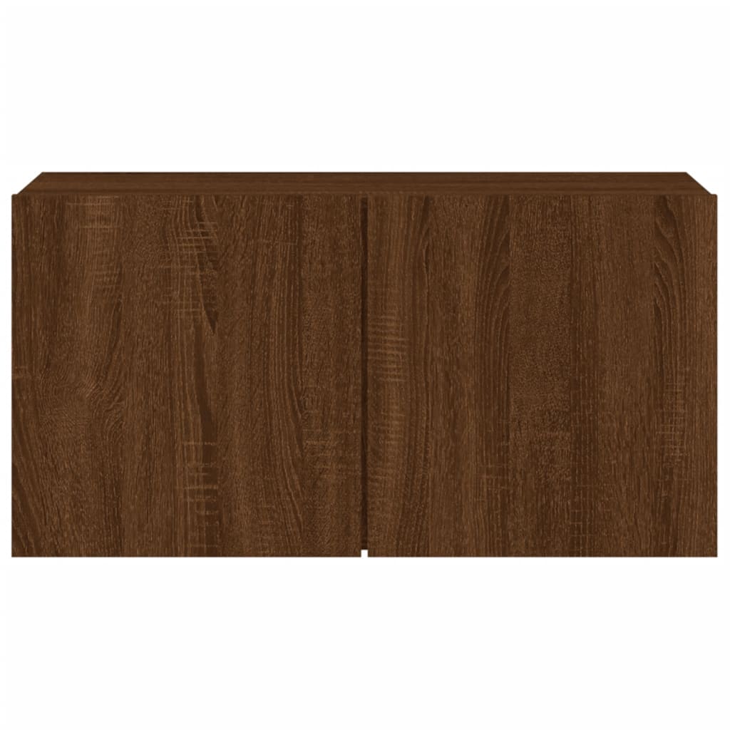 TV-Wandschrank Braun Eichen-Optik 80x30x41 cm