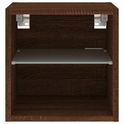 TV-Wandschränke mit LED-Leuchten 2 Stk. Braun Eichen-Optik