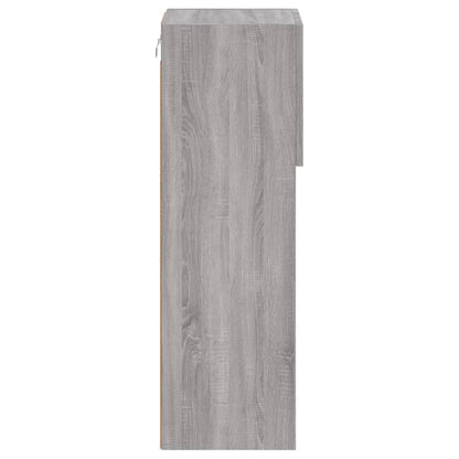 TV-Schränke mit LED-Leuchten 2 Stk. Grau Sonoma 30,5x30x90 cm