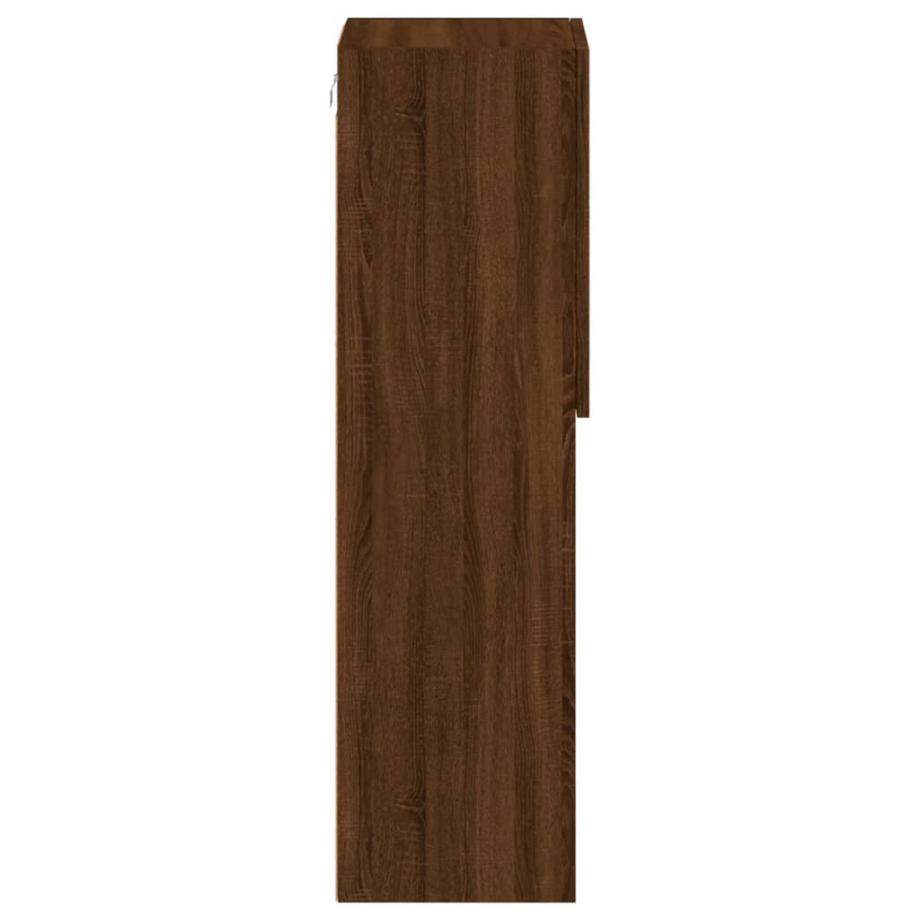 Tv-skabe med LED-lys 2 stk Brun eg look