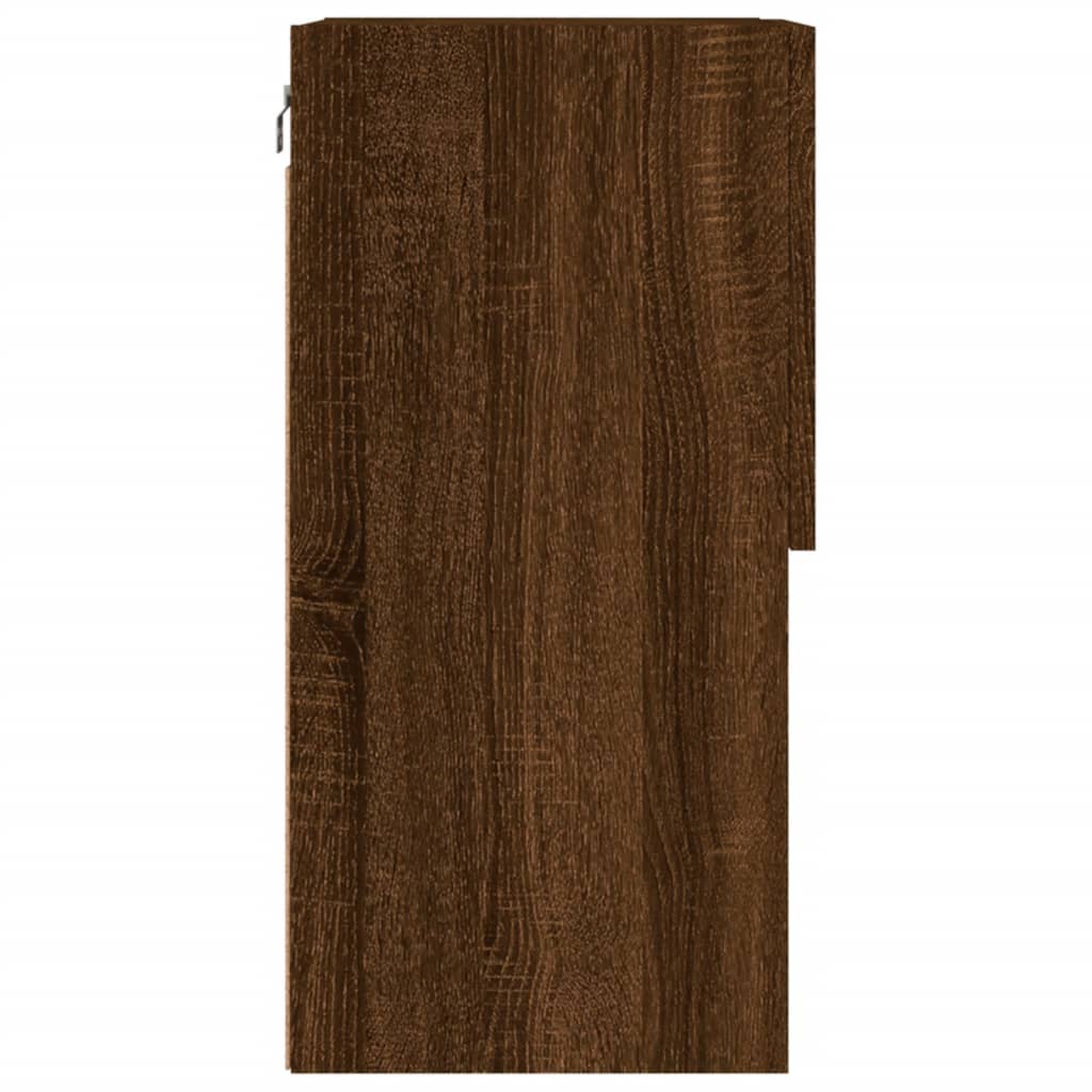 Tv-skabe med LED-lys 2 stk Brun eg look