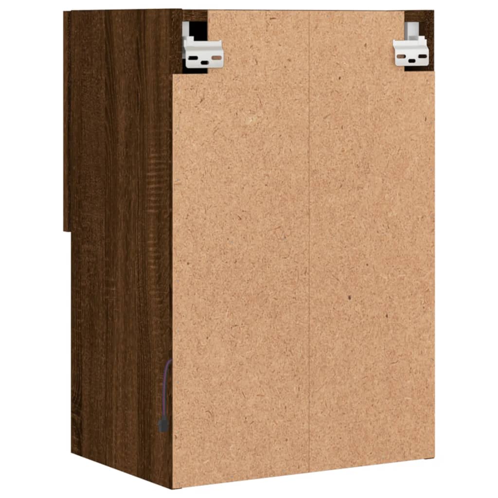 Tv-skabe med LED-lys 2 stk Brun eg look
