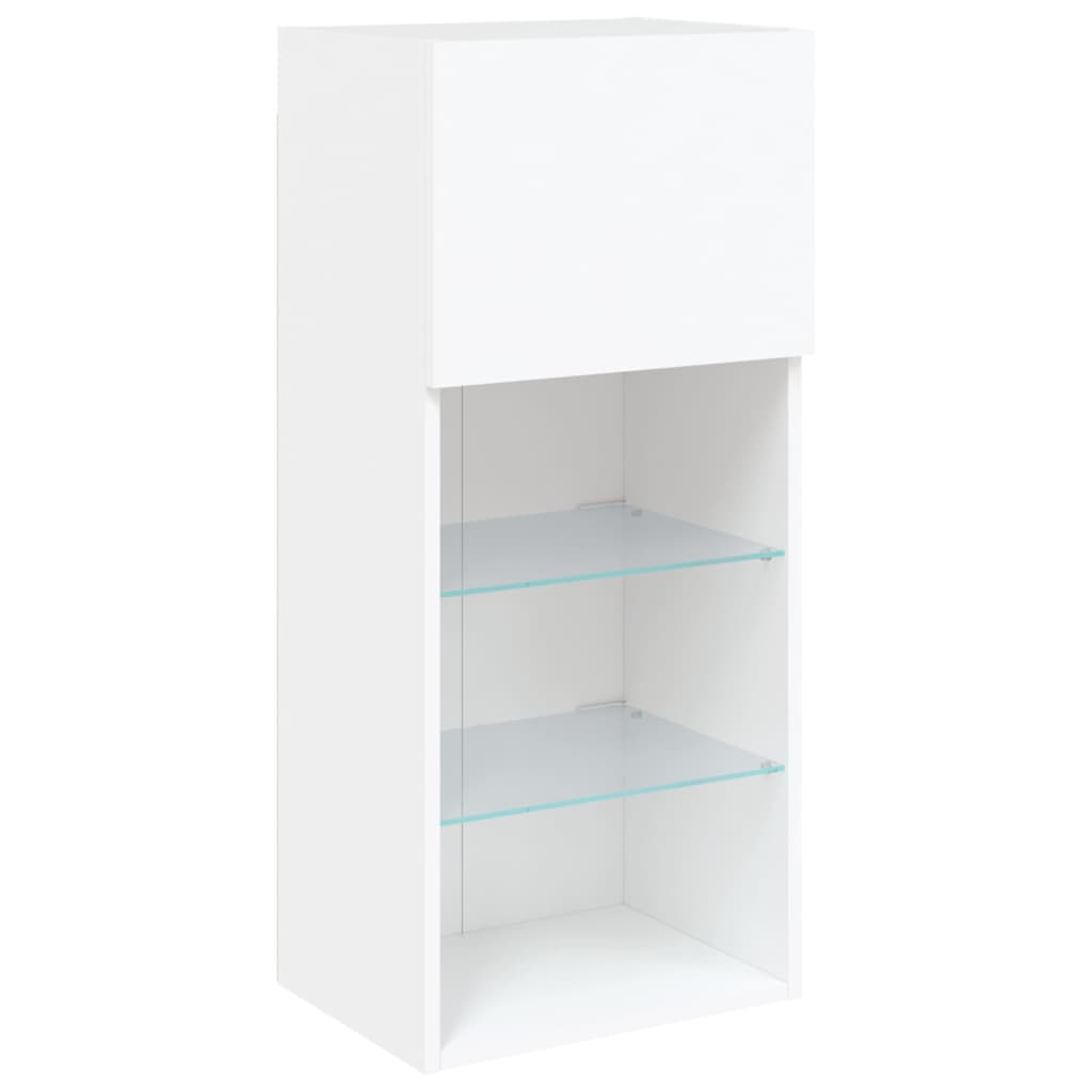 TV-Schrank mit LED-Leuchten Weiß 40,5x30x90 cm