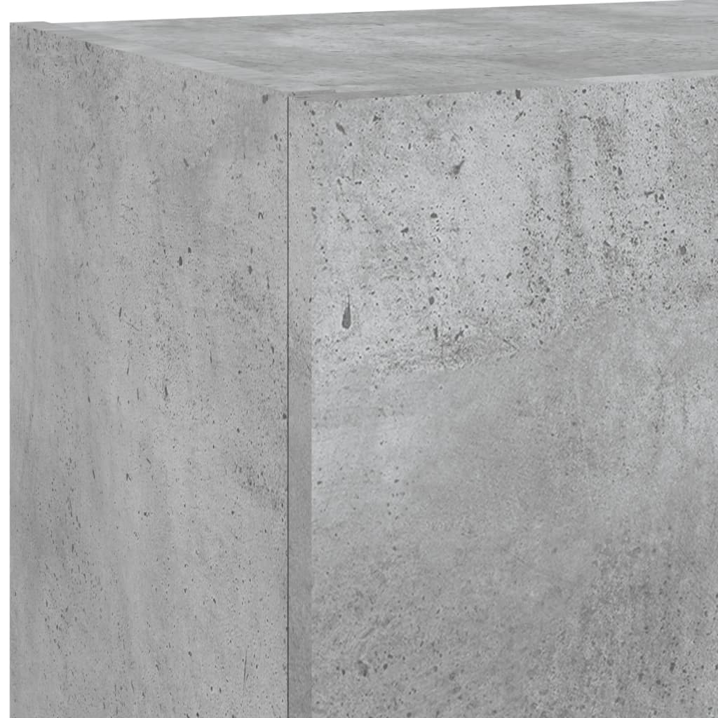 TV-Schrank mit LED-Leuchten Betongrau 40,5x30x90 cm