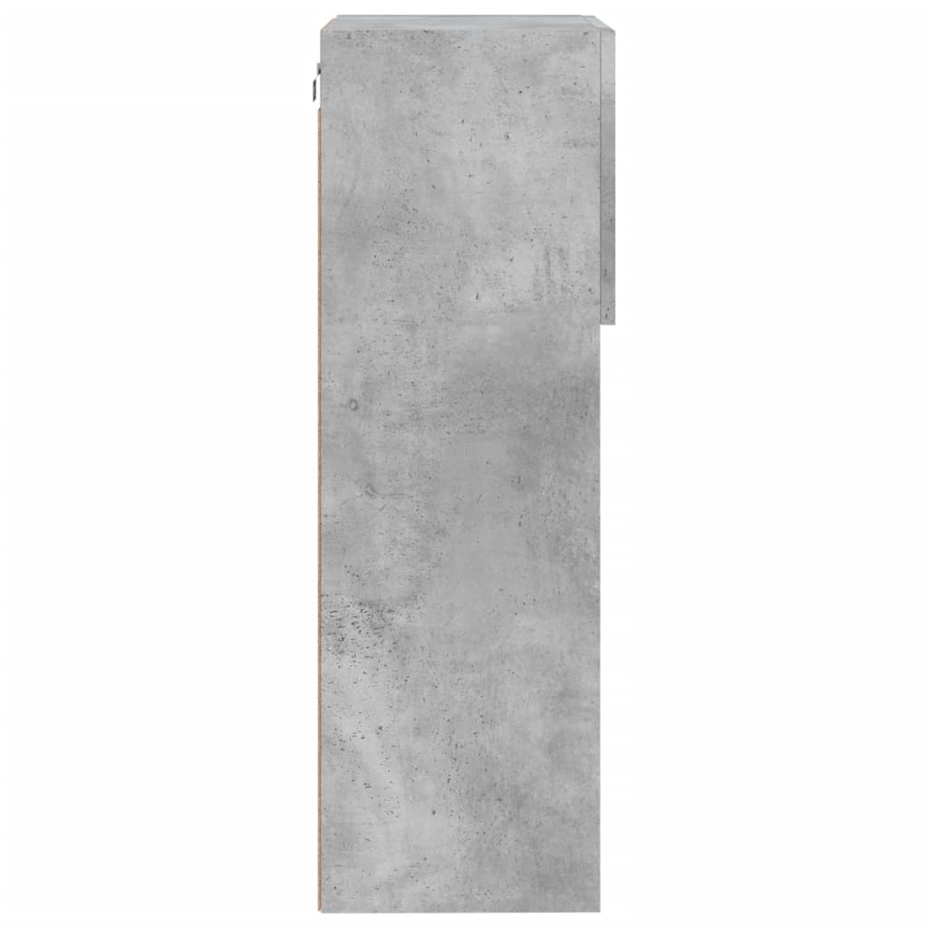 TV-Schränke mit LED-Leuchten 2 Stk. Betongrau 40,5x30x90 cm