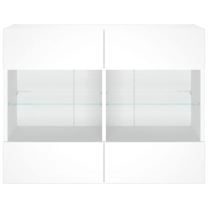 TV-Wandschrank mit LED-Leuchten Weiß 78,5x30x60,5 cm