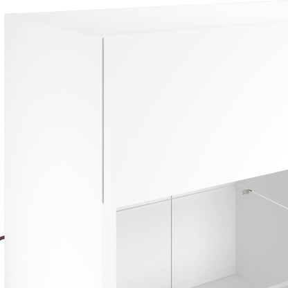 TV-Wandschrank mit LED-Leuchten Weiß 78,5x30x60,5 cm