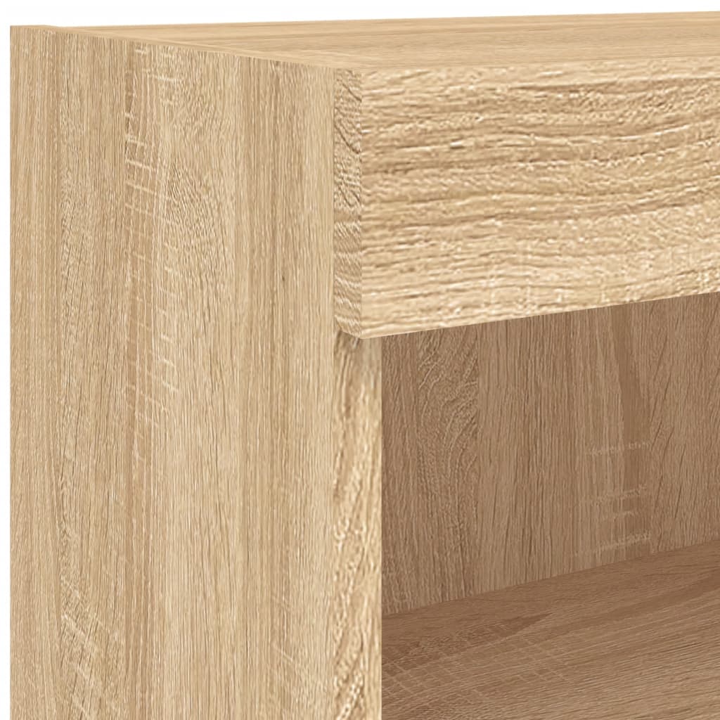 TV-skabe med LED lys 2 stk Sonoma eg 60x30x30 cm