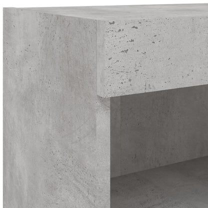 TV-Schränke mit LED-Leuchten 2 Stk. Betongrau 60x30x30 cm