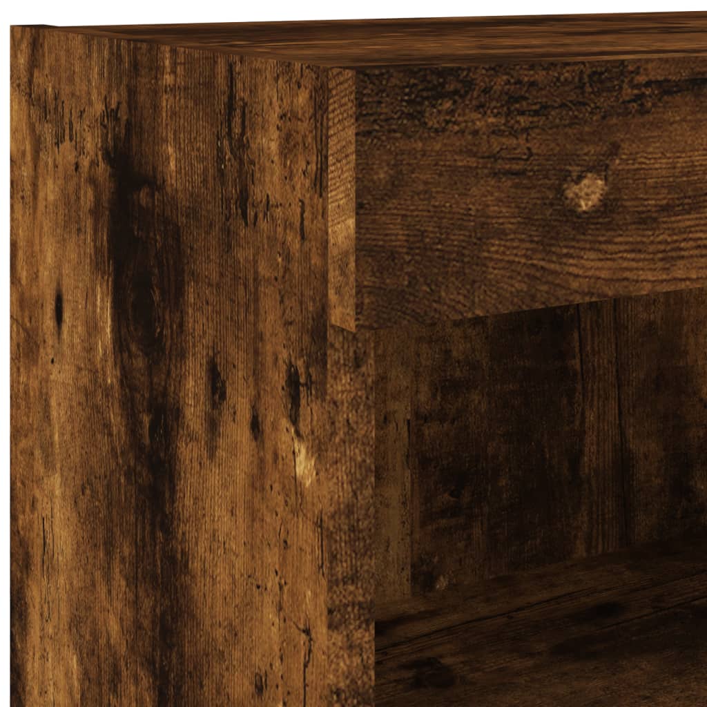 TV-Schrank mit LED-Leuchten Räuchereiche 60x30x30 cm