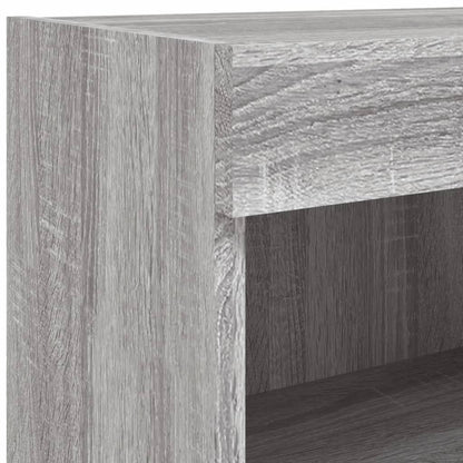 TV-Schränke mit LED-Leuchten 2 Stk. Grau Sonoma 60x30x30 cm