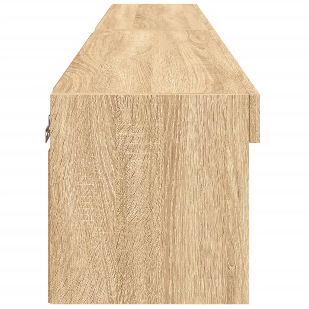 TV-skabe med LED lys 2 stk Sonoma eg 80x30x30 cm